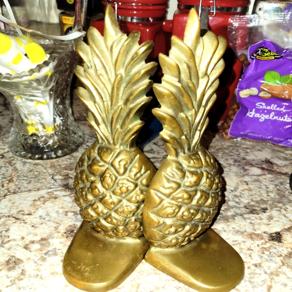 Genuine 60s vintage pineapple book ends